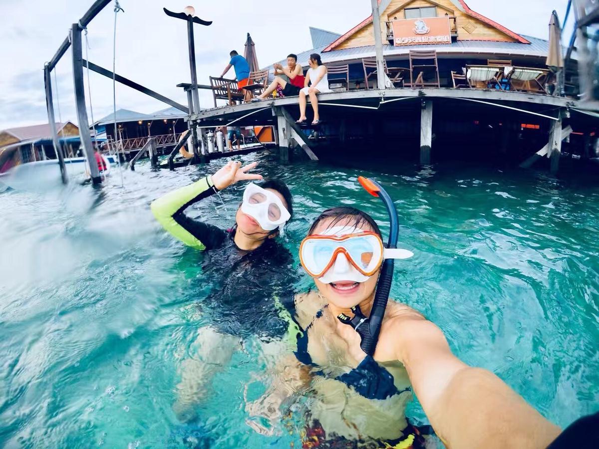 Mabul Paradise Lodge Mabul Island Bagian luar foto